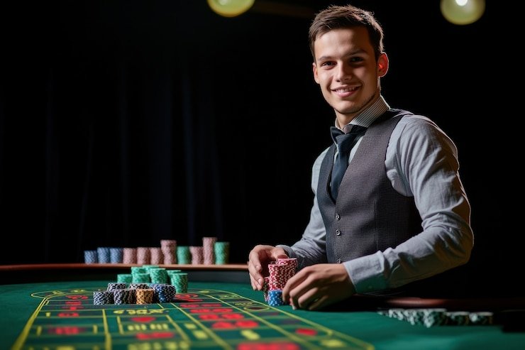 Live casino blackjack table interface